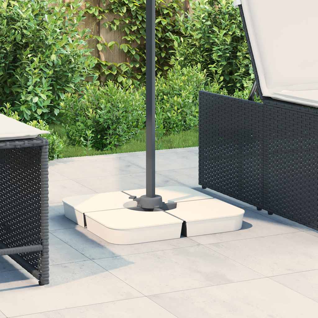 Vidaxl 4 pièces de pieds de parasol pour le parasol de pied croisé 100 kg pp