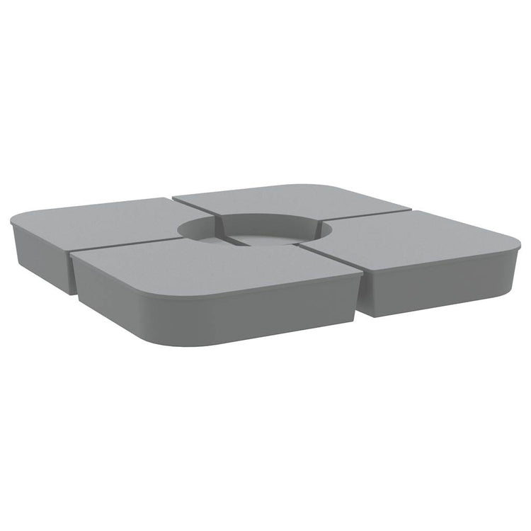 Vidaxl 4 pièces de pieds de parasol pour le parasol de pied croisé 100 kg pp