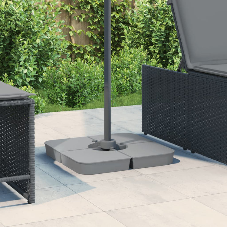Vidaxl 4 pièces de pieds de parasol pour le parasol de pied croisé 100 kg pp