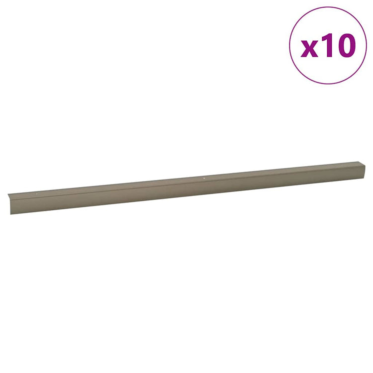 Vidaxxl profils d'escalier 10 pcs champagne 67 x 3,5 x 3 cm aluminium