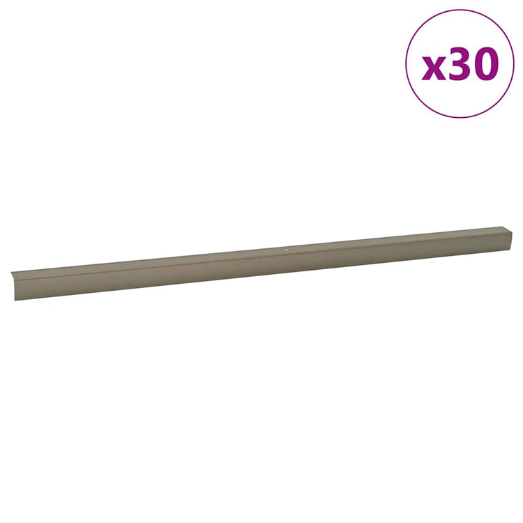 Vidaxx profilés d'escalier 30 pcs champagne 67 x 3,5 x 3 cm aluminium