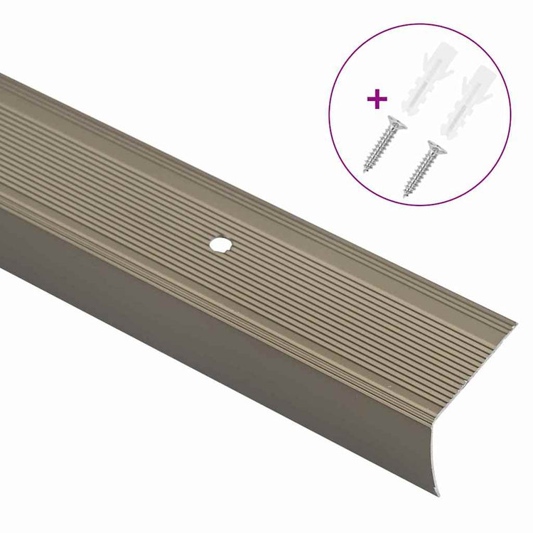 Vidaxx profilés d'escalier 30 pcs champagne 67 x 3,5 x 3 cm aluminium