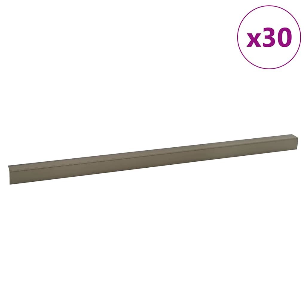 Vidaxx profilés d'escalier 30 pcs champagne 67 x 3,5 x 3 cm aluminium