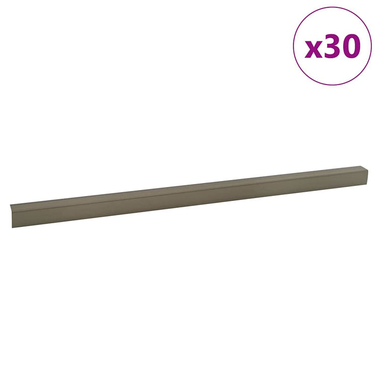 Vidaxx profilés d'escalier 30 pcs champagne 67 x 3,5 x 3 cm aluminium