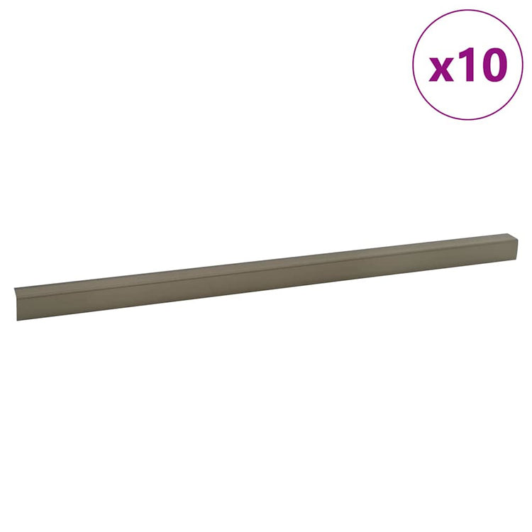 Vidaxx profilés d'escalier 10 pcs champagne 67 x 3 x 2 cm aluminium