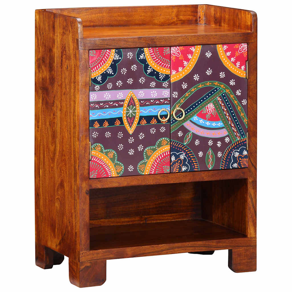 Vidaxx armoire à chaussures avec étagère marron 55 x 35 x 75 cm bois d'acacia massif