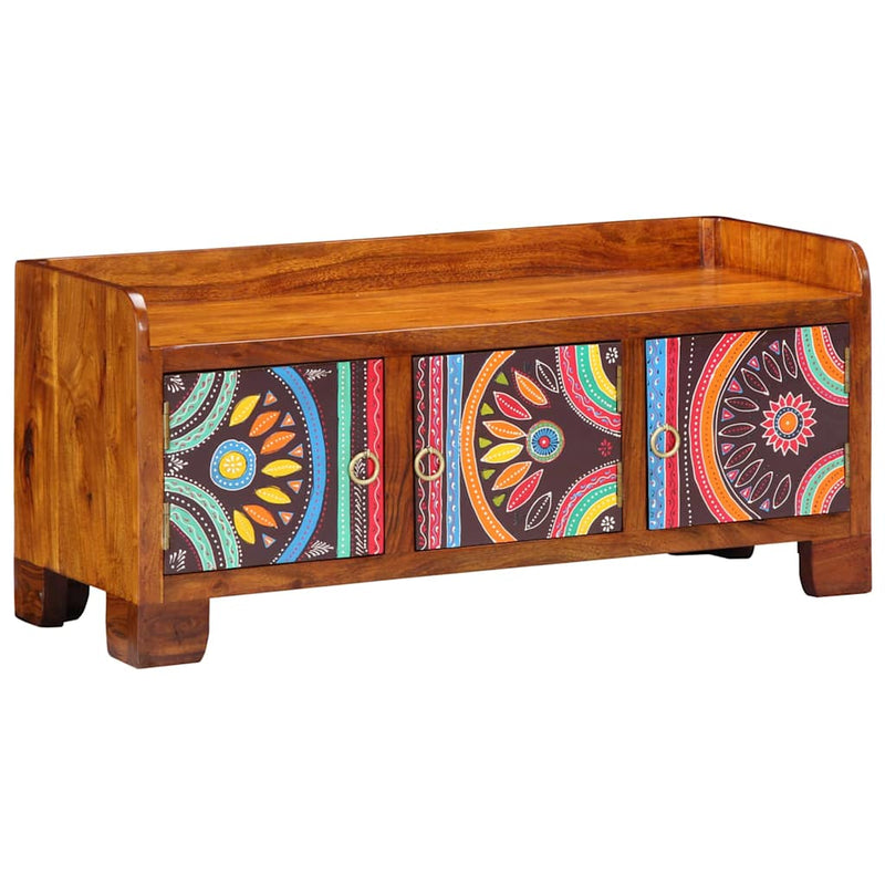 Vidaxx meuble à chaussures multicolore 90 x 35 x 40 cm bois d'acacia massif