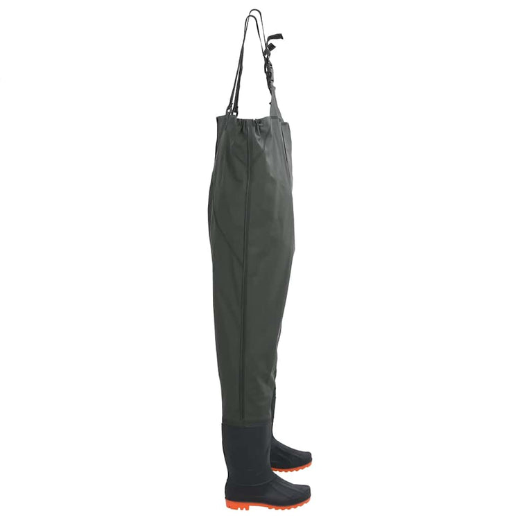 Vidaxl waadpak avec bottes taille 42 vert foncé