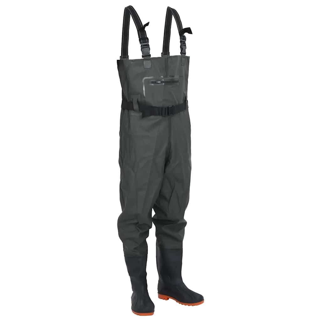 Vidaxl waadpak avec bottes et taille de ceinture 42 vert foncé