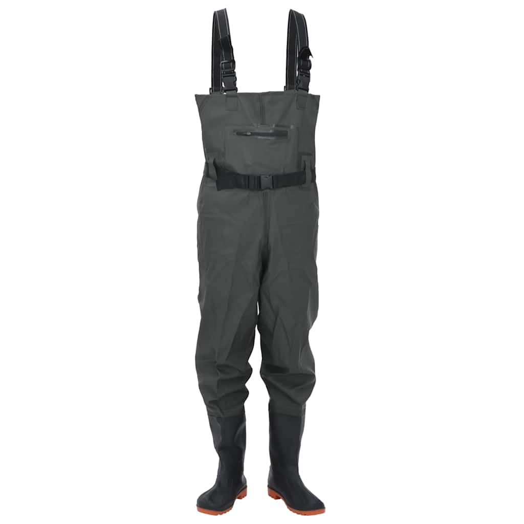 Vidaxl waadpak avec bottes et taille de ceinture 42 vert foncé