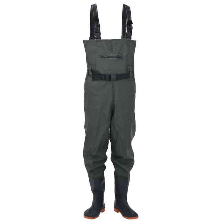 Vidaxl waadpak avec bottes et taille de ceinture 42 vert foncé