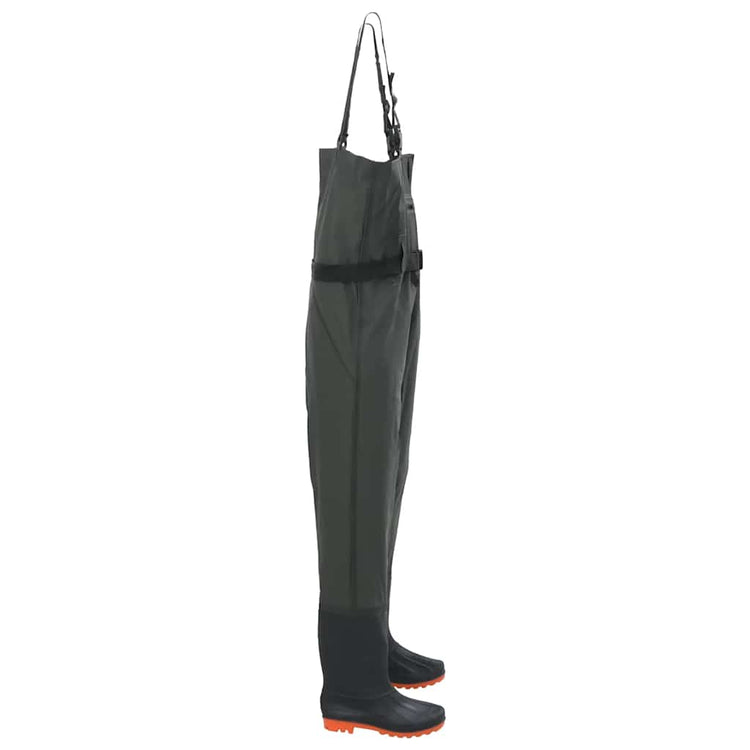 Vidaxl waadpak avec bottes et taille de ceinture 44 vert foncé