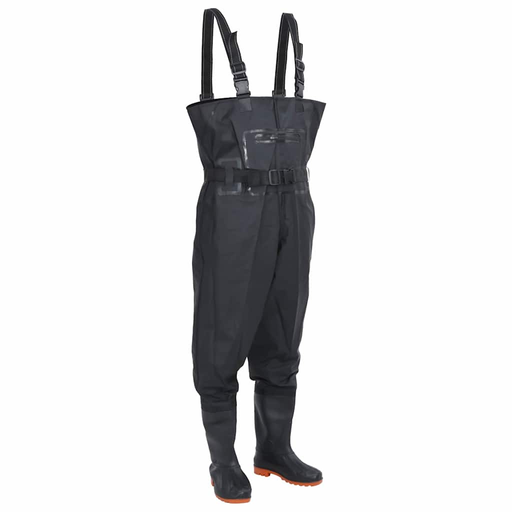 Vidaxl waadpak avec bottes et taille de ceinture 43 noir