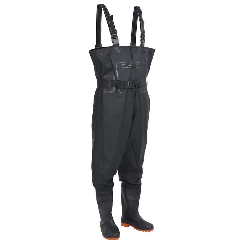 Vidaxl waadpak avec bottes et taille de ceinture 45 noir