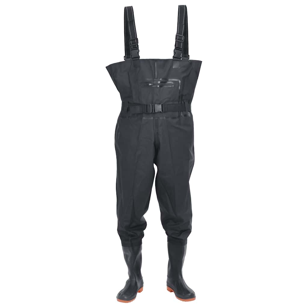 Vidaxl waadpak avec bottes et taille de ceinture 45 noir