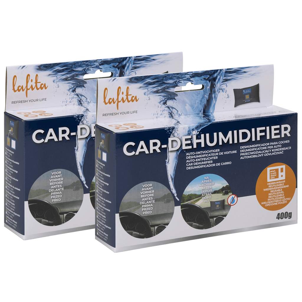Déshumidificateurs vidaxl pour la voiture réutilisable 2 pcs 400 g