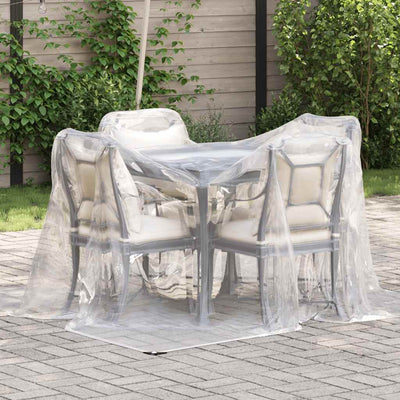 Vidaxl Tarpauline transparente avec anneaux de voile en polyéthylène 2x2 m