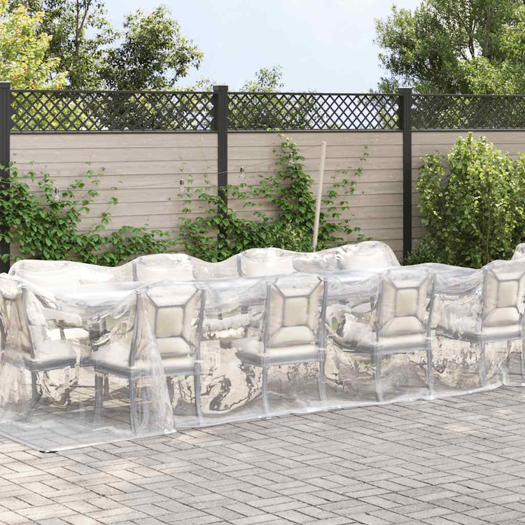 Vidaxl Tarpauline transparente avec anneaux de voile en polyéthylène 3x8 m