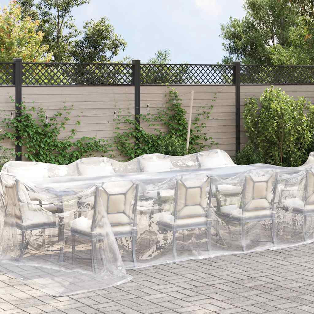 Vidaxl Tarpauline transparente avec anneaux de voile en polyéthylène 4x6 m