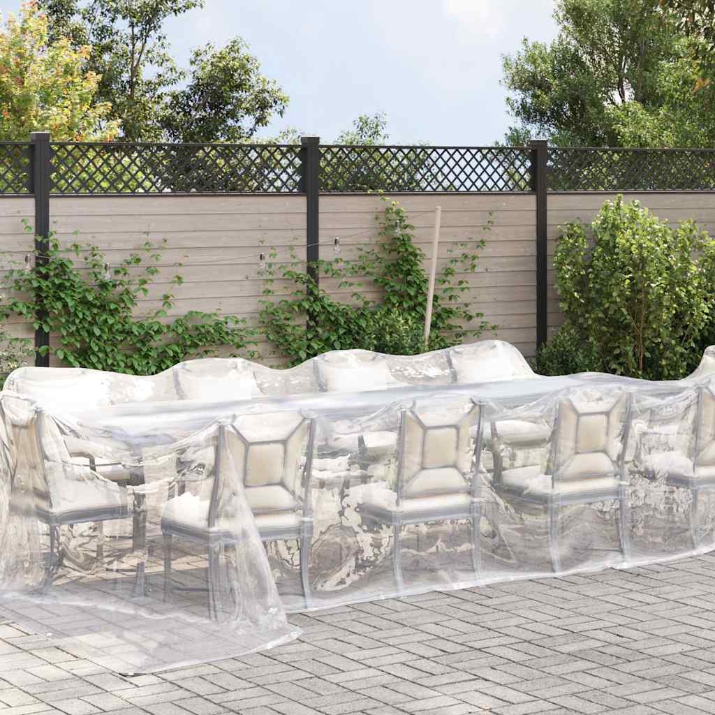 Vidaxl Tarpauline transparente avec anneaux de voile en polyéthylène 4x12 m