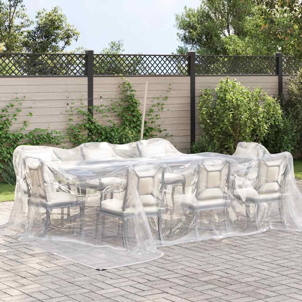 Vidaxl Tarpauline transparente avec anneaux de voile en polyéthylène 5x5 m