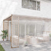 Vidaxl Tarpauline transparente avec anneaux de voile 6x6 m polyéthylène