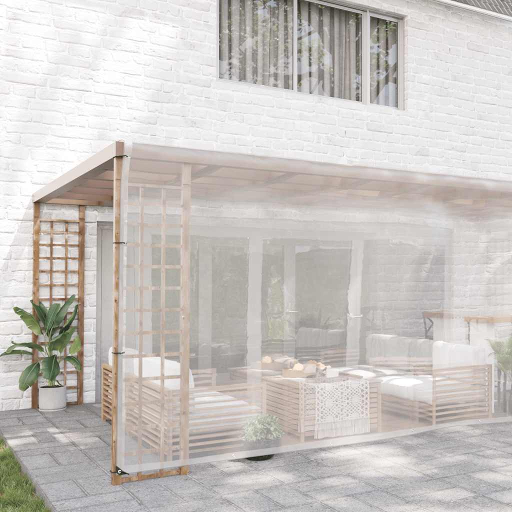 Vidaxl Tarpauline transparente avec anneaux de voile 6x6 m polyéthylène