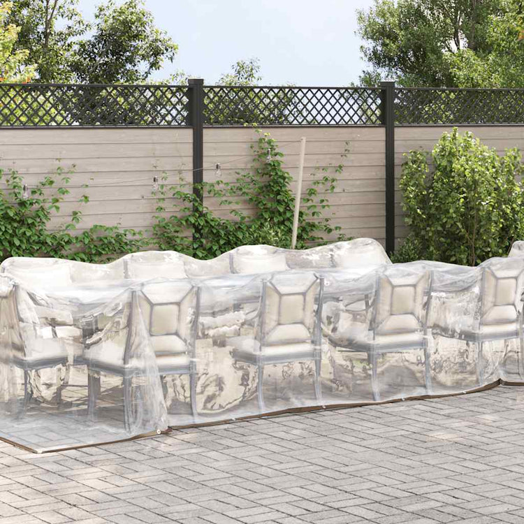 Vidaxl Tarpauline transparente avec anneaux de voile en polyéthylène 3x12 m