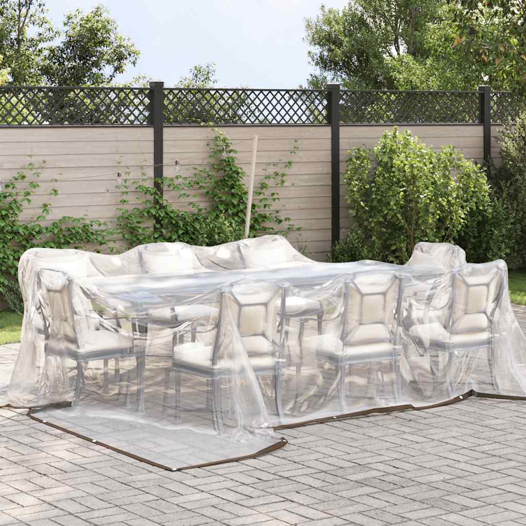 Vidaxl Tarpauline transparente avec anneaux de voile en polyéthylène 5x5 m
