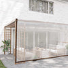 Vidaxl Tarpauline transparente avec anneaux de voile en polyéthylène 5x12 m