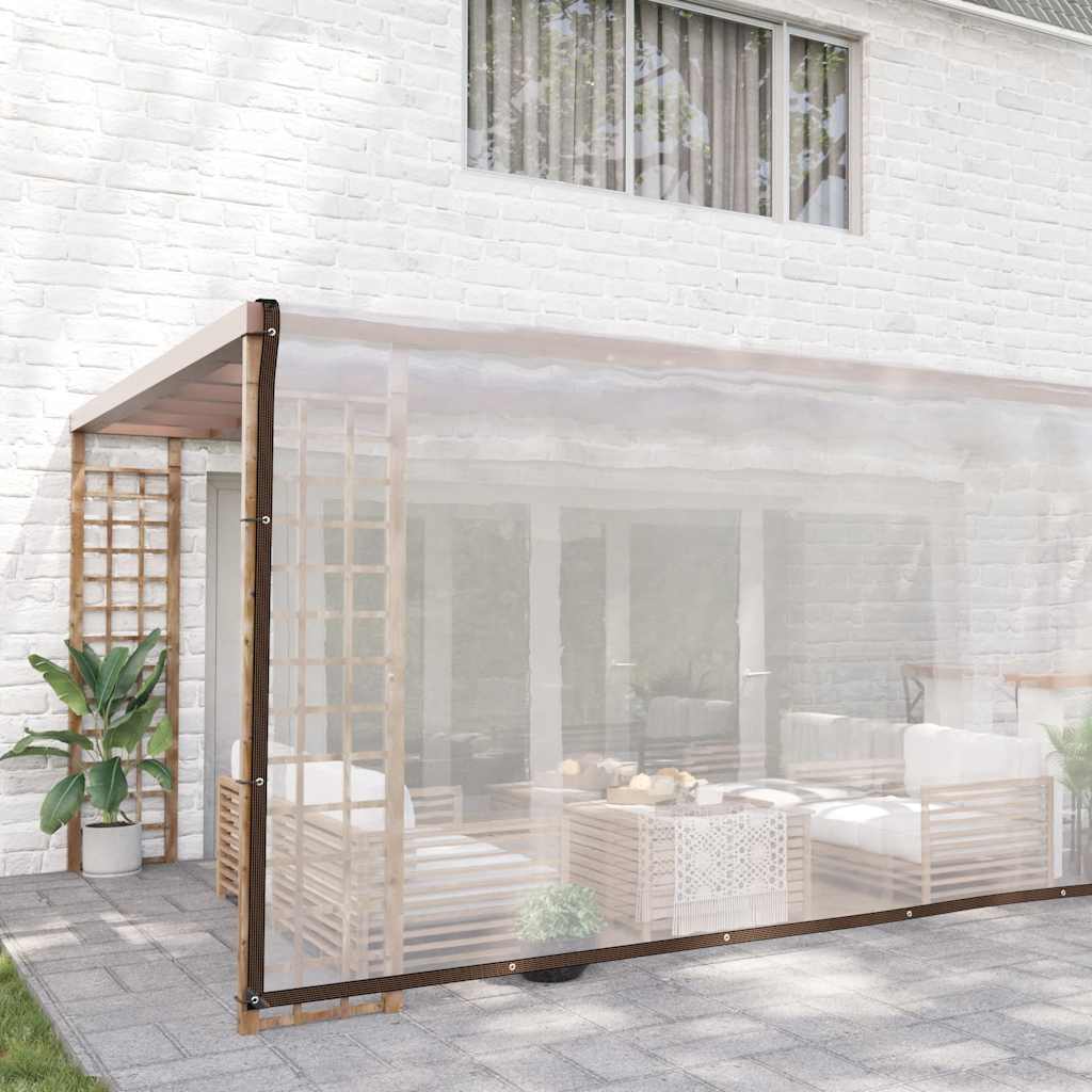 Vidaxl Tarpauline transparente avec anneaux de voile 6x12 M polyéthylène