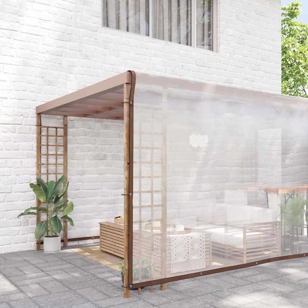 Vidaxl Tarpauline transparente avec anneaux de voile 8x10 m polyéthylène