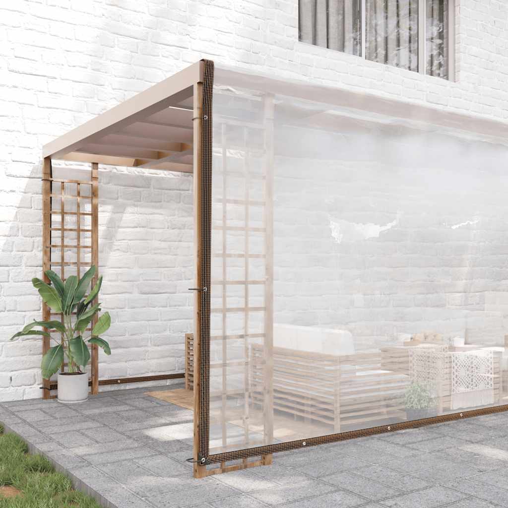 Vidaxl Tarpauline transparente avec anneaux de voile 10x10 m polyéthylène
