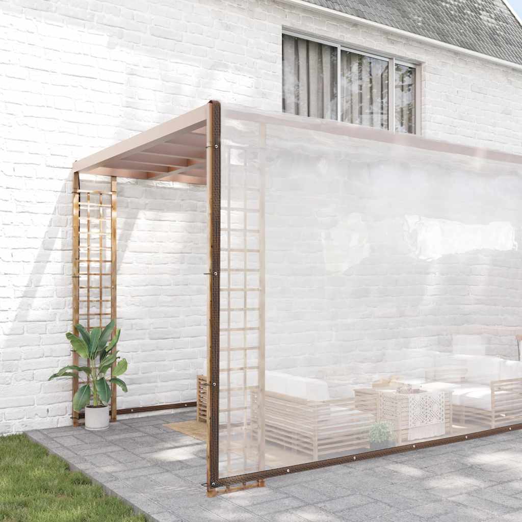Vidaxl Tarpauline transparente avec anneaux de voile en polyéthylène 12x12 m