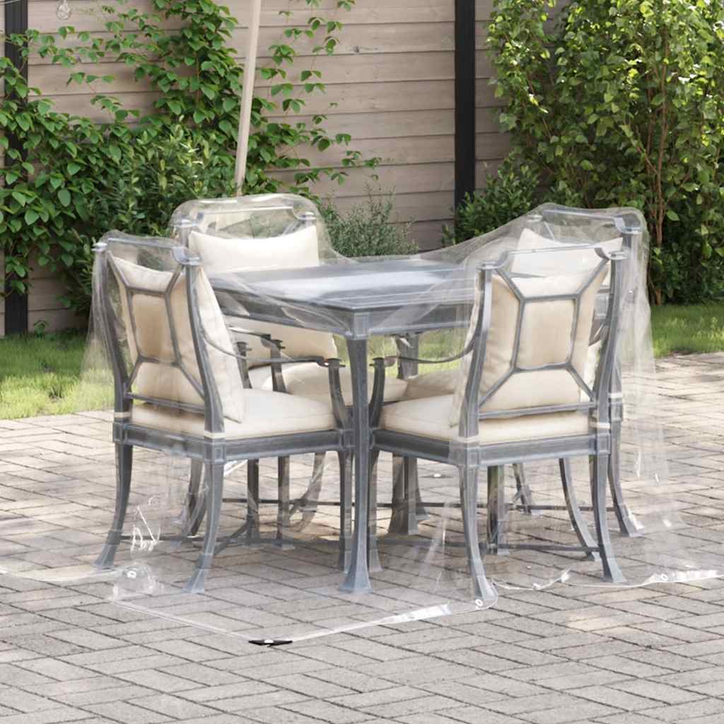 Vidaxl Tarpauline transparente avec anneaux de voile 2x2 m PVC