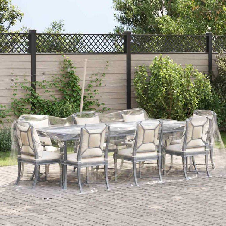 Vidaxl Tarpauline transparente avec anneaux de voile 2x4 m PVC