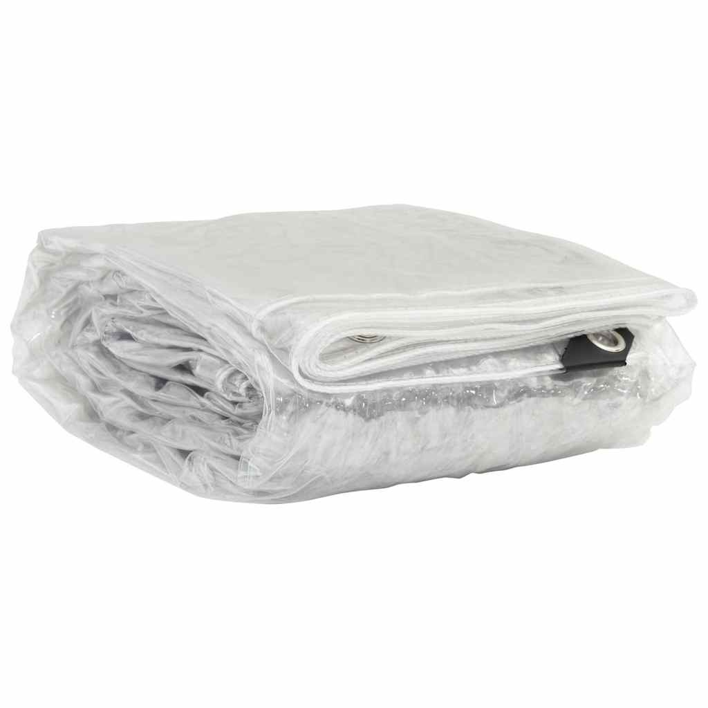 Vidaxl Tarpauline transparente avec anneaux de voile 3x6 m PVC