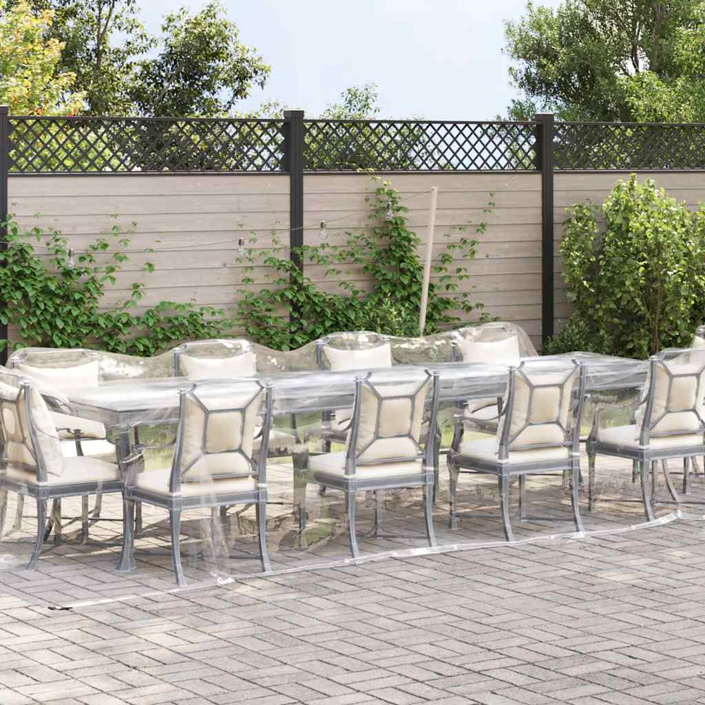 Vidaxl Tarpauline transparente avec anneaux de voile 3x8 m PVC