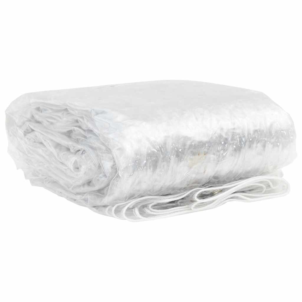 Vidaxl Tarpauline transparente avec anneaux de voile 4x12 M PVC