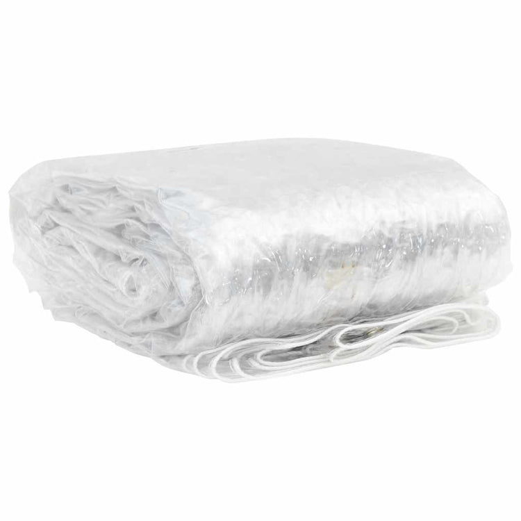 Vidaxl Tarpauline transparente avec anneaux de voile 4x12 M PVC
