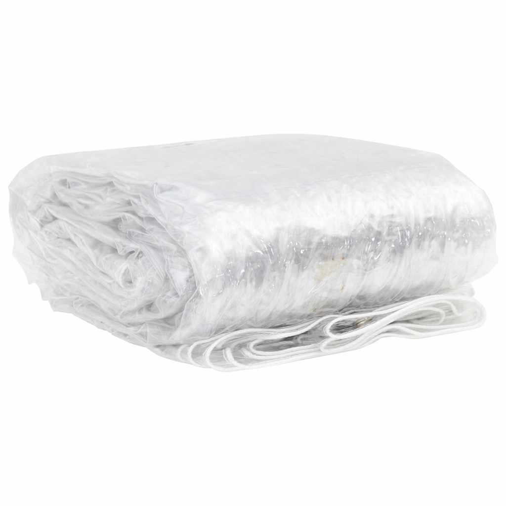 Vidaxl Tarpauline transparente avec anneaux de voile 5x12 M PVC