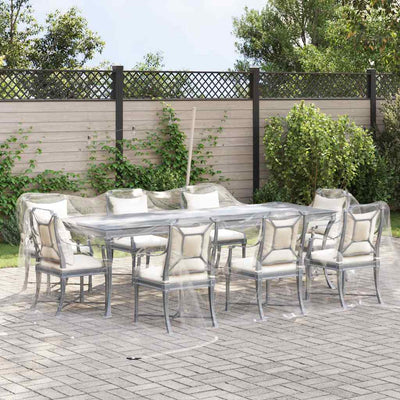 Vidaxl Tarpauline transparente avec anneaux de voile 6x6 m PVC