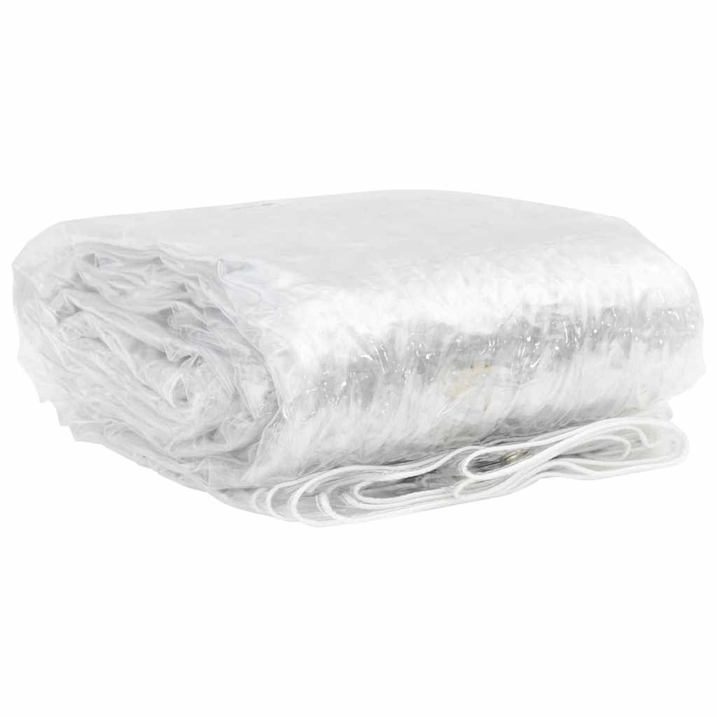 Vidaxl Tarpauline transparente avec anneaux de voile 6x12 m PVC