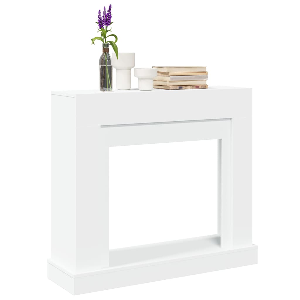 Vidaxx contour de cheminée 100x30x87,5 cm bois d'ingénierie blanc