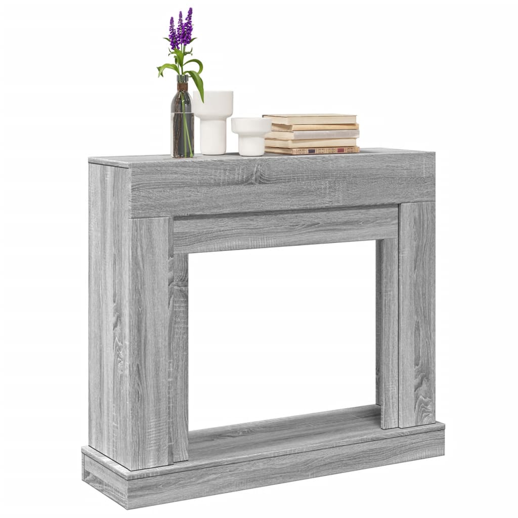 VidaXL contour de cheminée 100x30x87,5 cm bois d'ingénierie gris couleur chêne sonoma