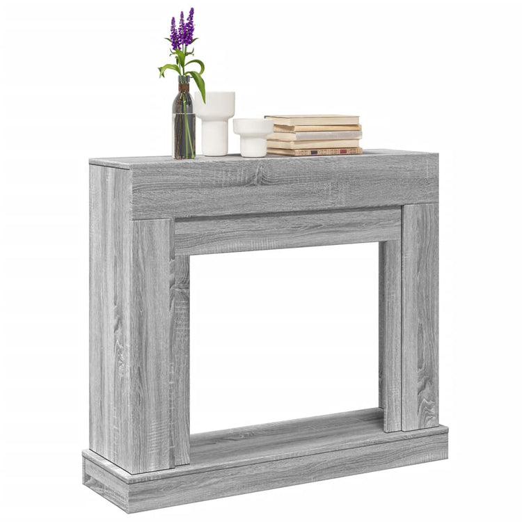 VidaXL contour de cheminée 100x30x87,5 cm bois d'ingénierie gris couleur chêne sonoma