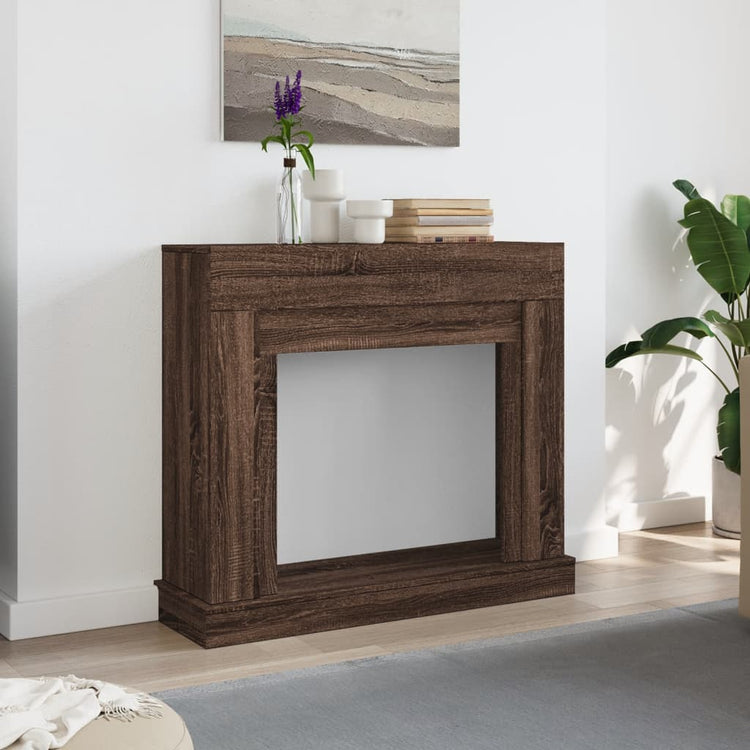 Habillage de cheminée Vidaxx 100x30x87,5 cm dérivé du bois chêne brun