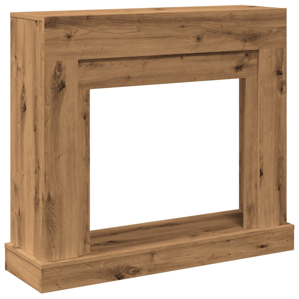 Cadre de cheminée Vidaxxl 100x30x87,5 cm en bois travaillé, couleur chêne artisanal
