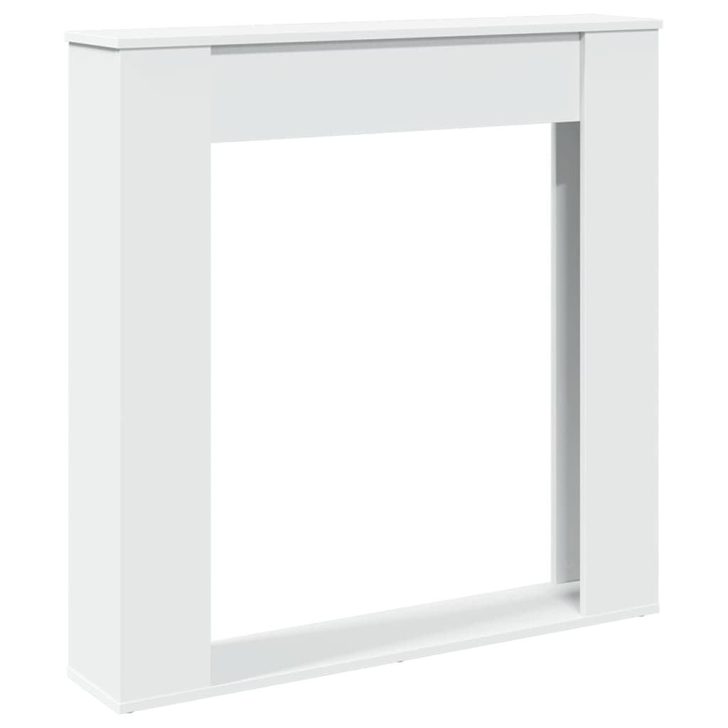 Vidaxx contour de cheminée 100x20x100 cm bois d'ingénierie blanc