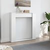 Vidaxx contour de cheminée 100x20x100 cm bois d'ingénierie blanc